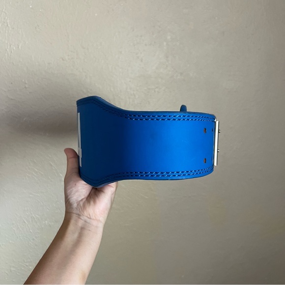 Unbroken Designs AOK4 Power Belt Weight Lifting Back Support in Blue Medium - Picture 5 of 6